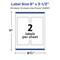 Avery Durable Waterproof Rectangle Labels with Sure Feed, 8" x 3.5"